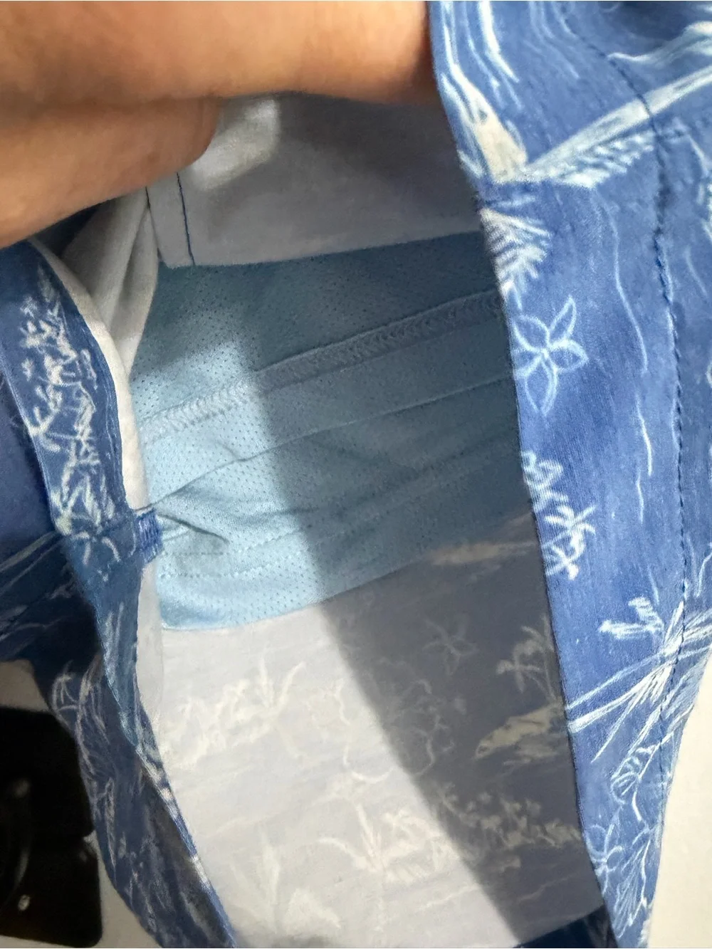 Fair Harbor The Bayberry Lined Swim Trunks Blue Tropical Men’s Size S